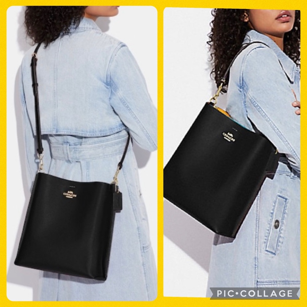 COACH CA214 🖤❤️MOLLIE❤️🖤 BLACK BUCKET BAG 🌟EUC🌟 - Picture 3 of 17
